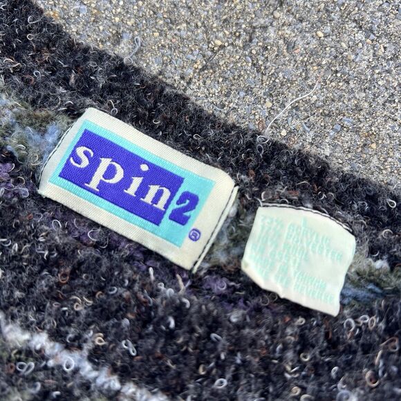 Vintage 90s Y2K Fair Isle Knit Boxy Sweater - Picture 2 of 6